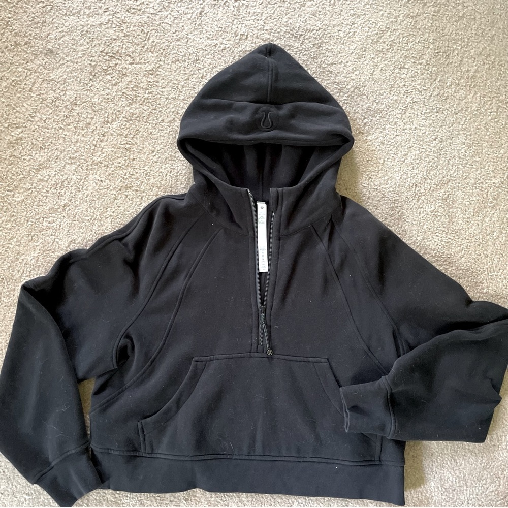 Black Lululemon Scuba 1/4 Zip Hoodie